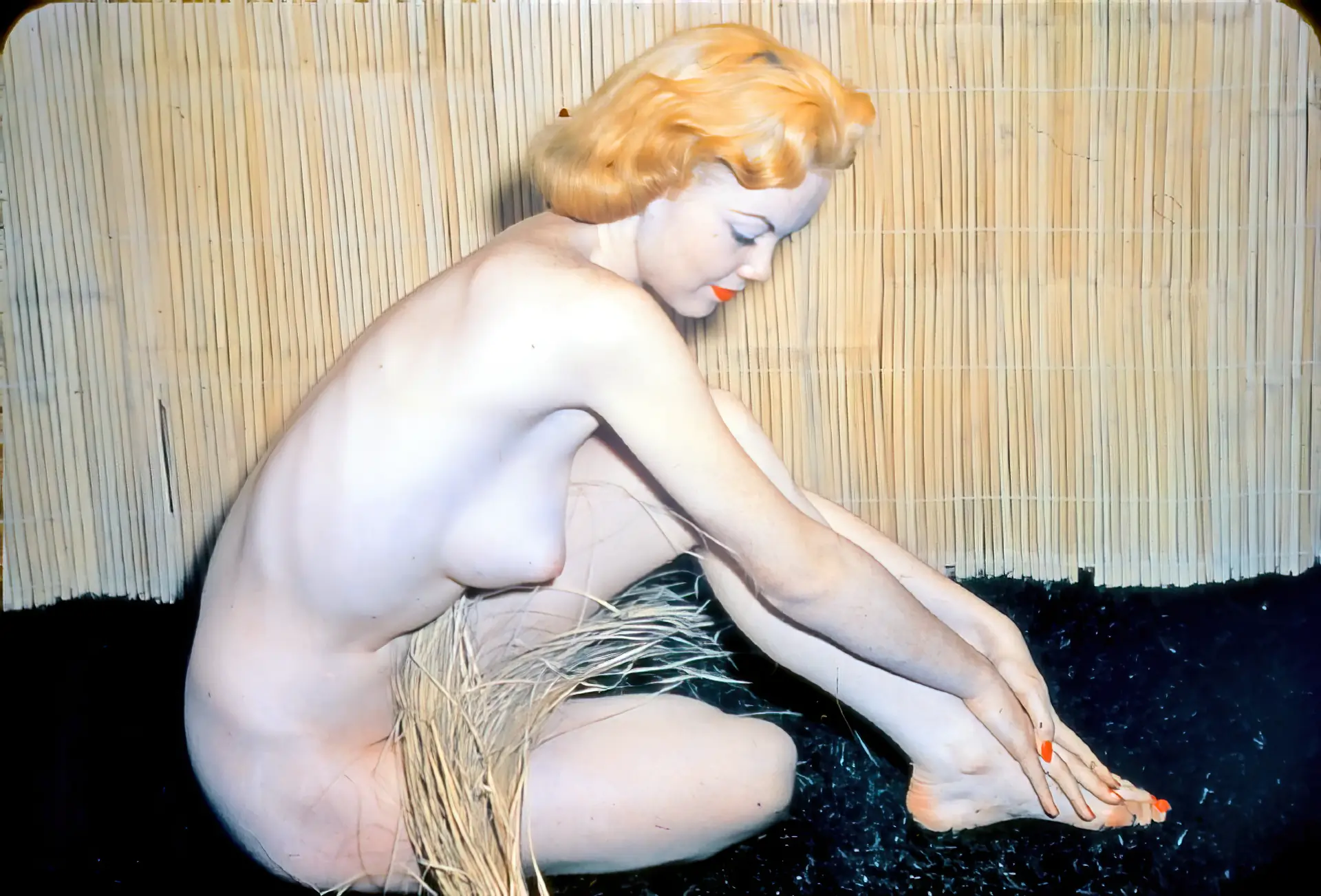Vintage pornstar Judy O'Day exposing little of her pale skin
